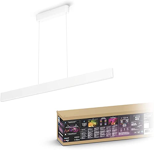 Philips Hue White & Col. Amb. LED Pendelleuchte Ensis, weiß, dimmbar, 16 Mio....