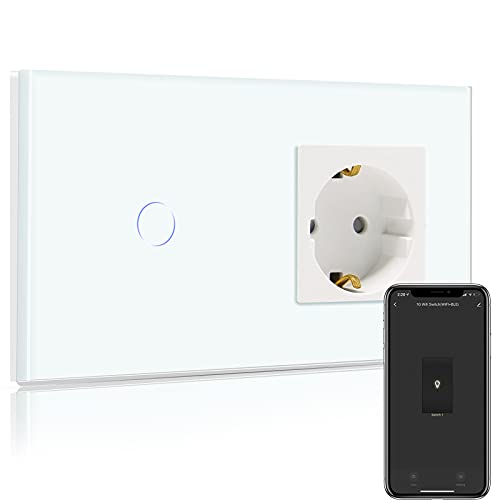 BSEED Normal Steckdose mit Smart Alexa Lichtschalter,Kompatibel mit Alexa,Google...