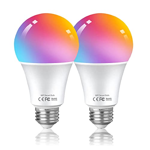 Alexa Glühbirnen E27 Smart LED Lampe, 10W 1000LM WLAN Mehrfarbige Dimmbare...