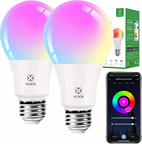 Woox Smart Lampe Alexa Glühbirne E27, Wlan Smart Lampe mit App, 10W Warmweiß...