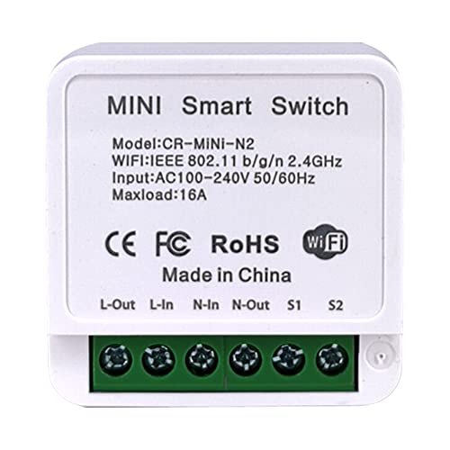 COLOROCK Mini 1 Gang DIY WiFi Schalter Smart Lichtschalter Relais Modul Smart...